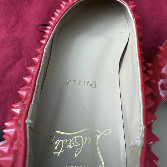 Christian Louboutin Red Studded flats - Picture 11 of 13